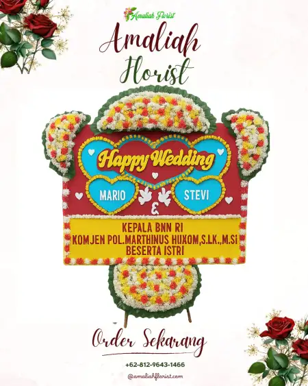 Papan Bunga Pernikahan Meteseh
